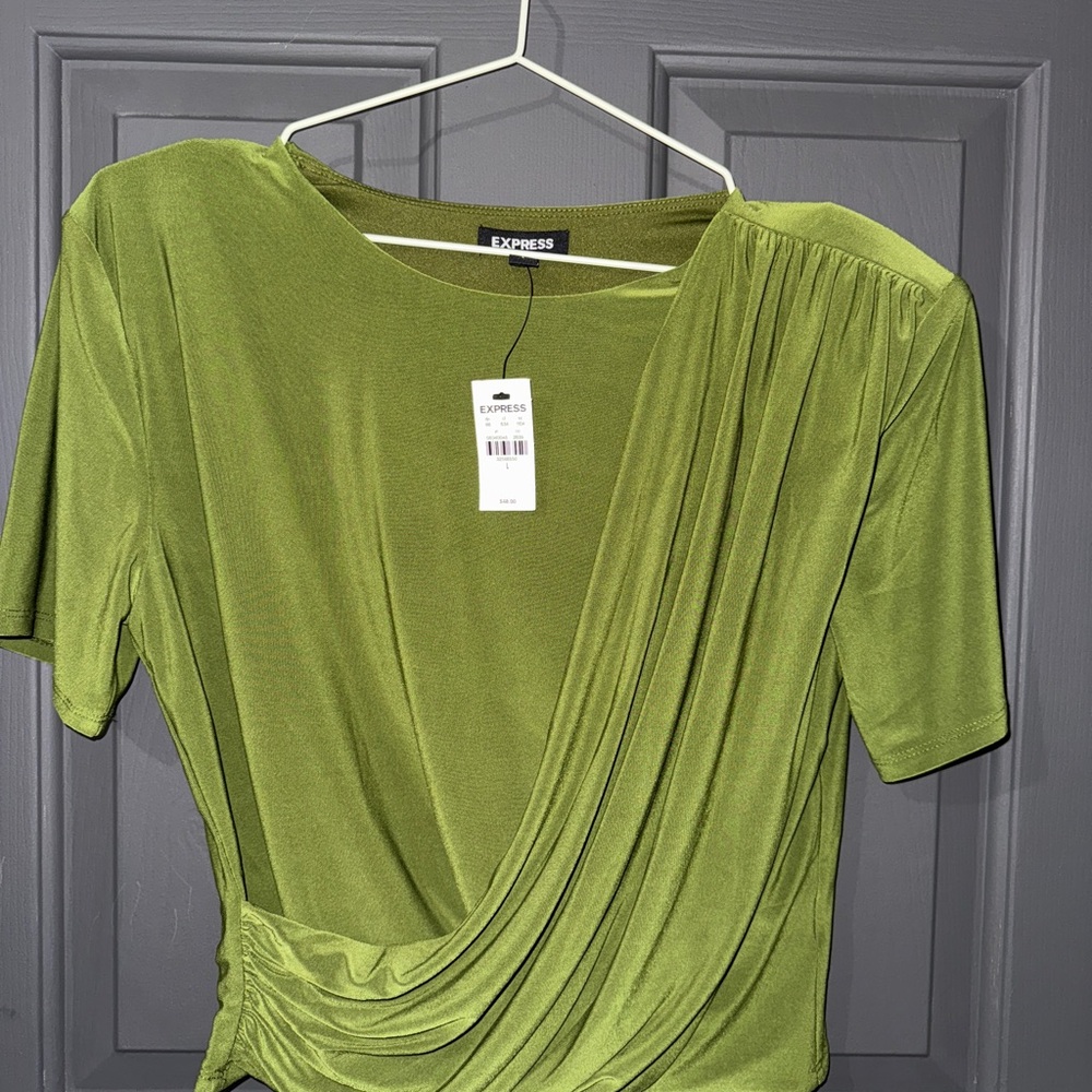 Express Green Women's Top